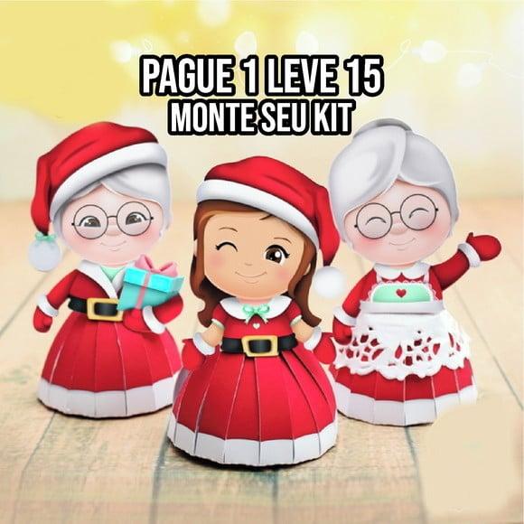 Arquivo de corte Porta bombom mamãe noel STUDIO/PDF+14