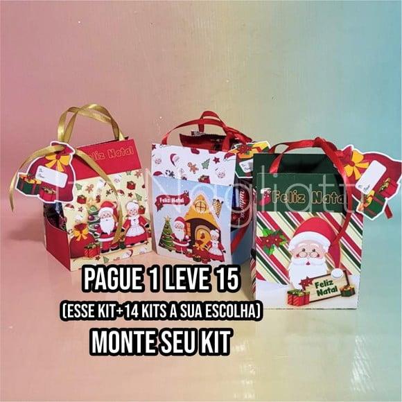 Arquivo de Corte Sacolinha Mini Panetone Natal
