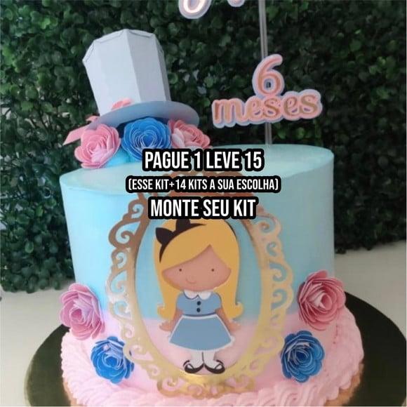Arquivo de Corte Topo de Bolo Alice no País das Maravilhas 6