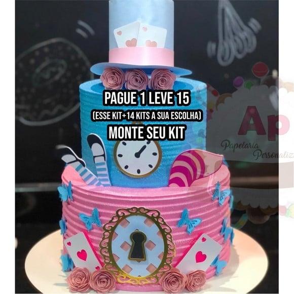 Arquivo de Corte Topo de Bolo Alice no País das Maravilhas 5
