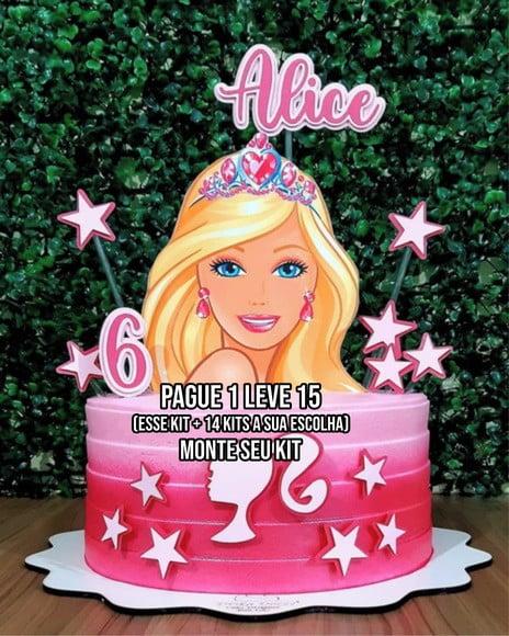 Arquivo de Corte Topo de Bolo Barbie 1 Silhouette Studio+14