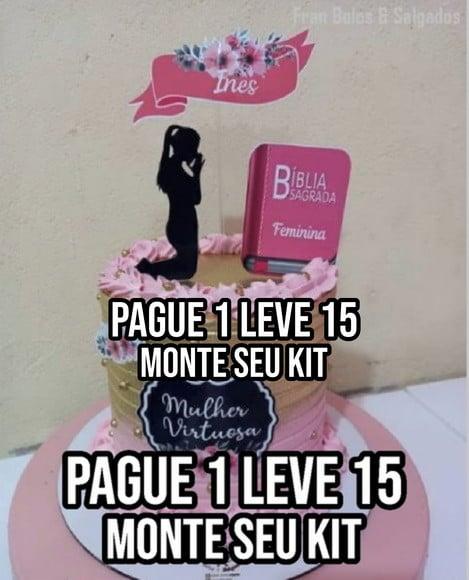 Arquivo de corte Topo de bolo Bíblia Evangélico STUDIO+14
