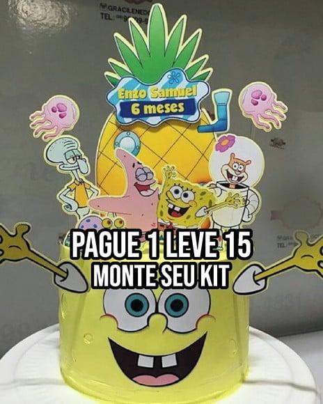 Arquivo de corte Topo de bolo Bob esponja STUDIO+14