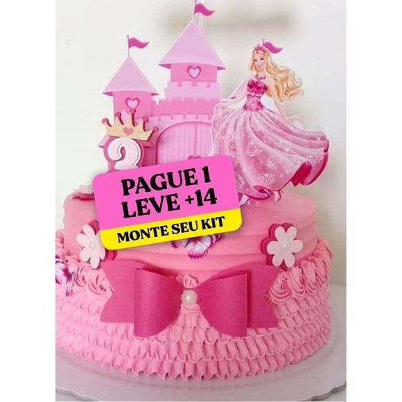 Arquivo de Corte Topo de Bolo Castelo Barbie Princesa