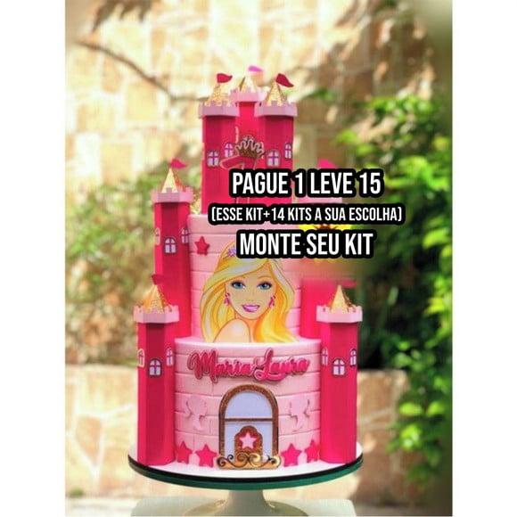 Arquivo de Corte Topo de Bolo Castelo Barbie 1
