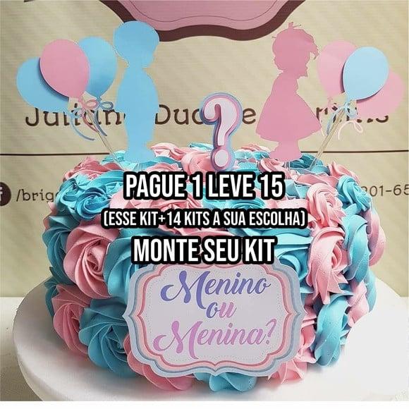 Arquivo de Corte Topo de Bolo Chá Revelação 3