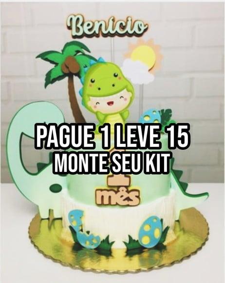 Arquivo de corte Topo de Bolo Dino Baby camadas STUDIO+14
