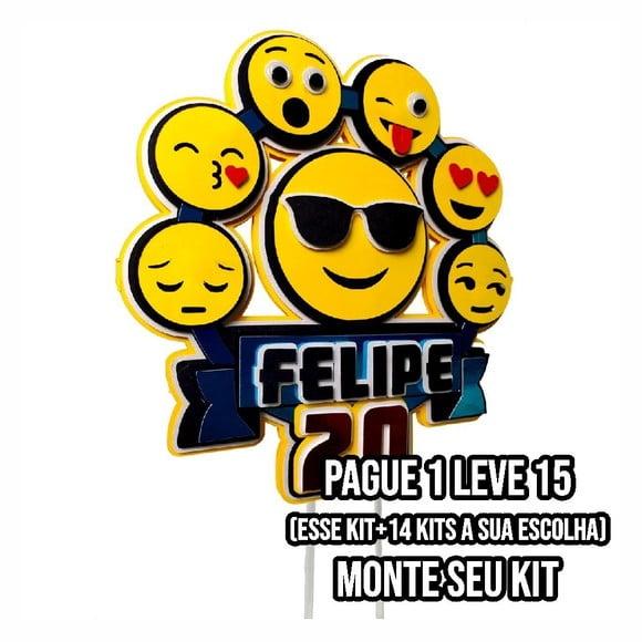 Arquivo de Corte Topo de Bolo Emojis