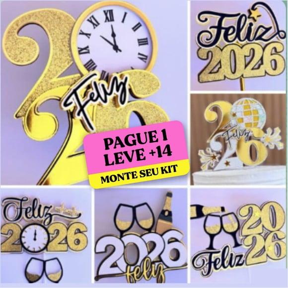 Arquivo de Corte Topo de Bolo Feliz Ano Novo 2026