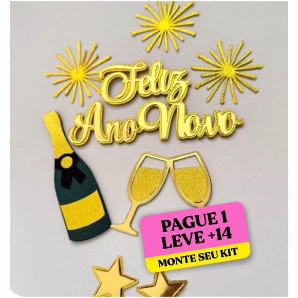 Arquivo de Corte Topo de Bolo Feliz Ano Novo 1