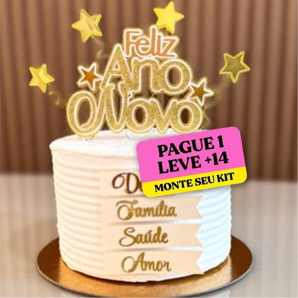 Arquivo de Corte Topo de Bolo Feliz Ano Novo 2