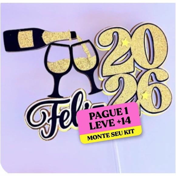 Arquivo de Corte Topo de Bolo Feliz 2026 3