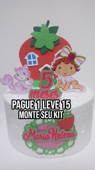 Arquivo de corte Topo de bolo Moranguinho STUDIO+14
