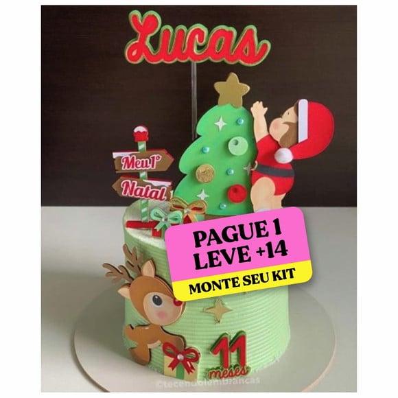 Arquivo de Corte Topo de Bolo Natal Bebê Studio+14 Arquivos