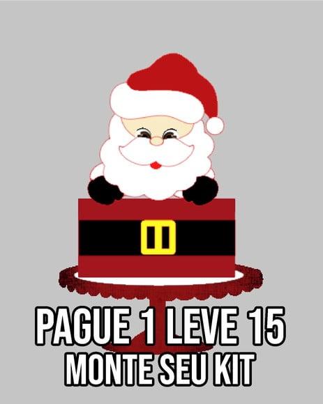 Arquivo de corte Topo de bolo Papai Noel 10 STUDIO +14