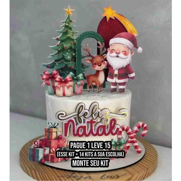 Arquivo de Corte Topo de Bolo Papai Noel 15