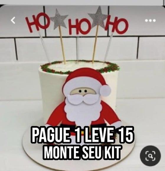Arquivo de corte Topo de bolo Papai Noel 4 STUDIO +14