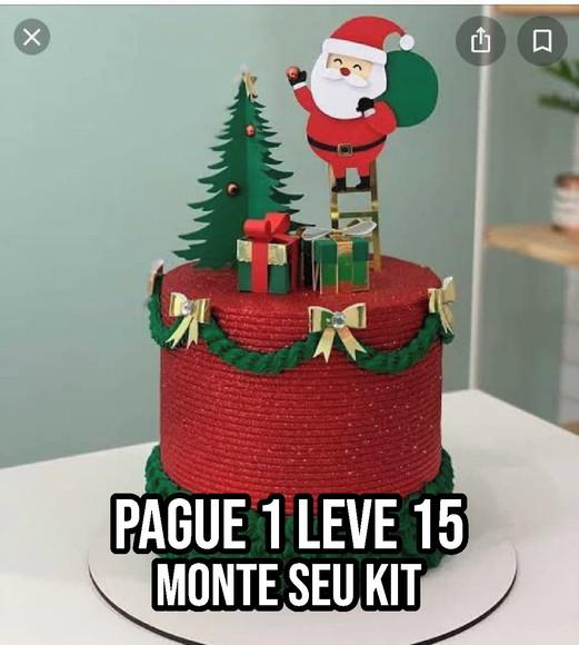 Arquivo de Corte Topo de Bolo Papai Noel 2
