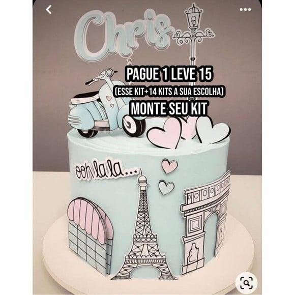 Arquivo de Corte Topo de Bolo Paris 1