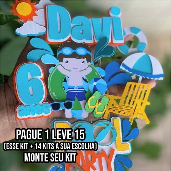 Arquivo de Corte Topo de Bolo Pool Party 1