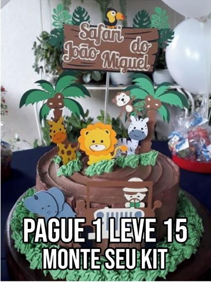 Arquivo de corte Topo de bolo Safari camadas STUDIO+14
