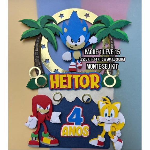 Arquivo de Corte Topo de Bolo Sonic 3