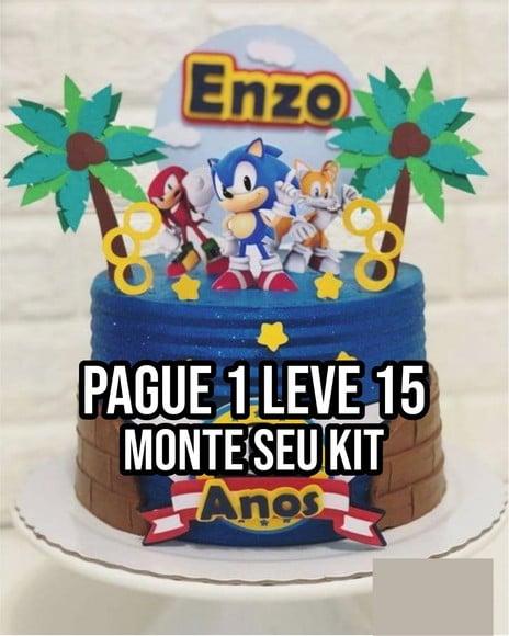 Arquivo de corte Topo de bolo Sonic STUDIO+14
