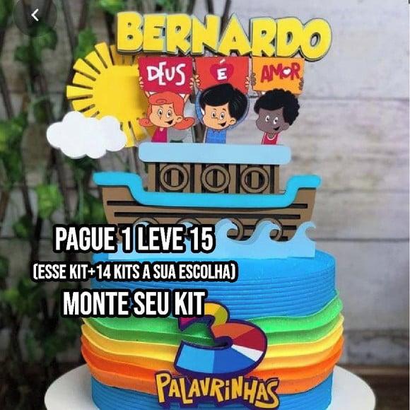 Arquivo de Corte Topo de Bolo Três Palavrinhas
