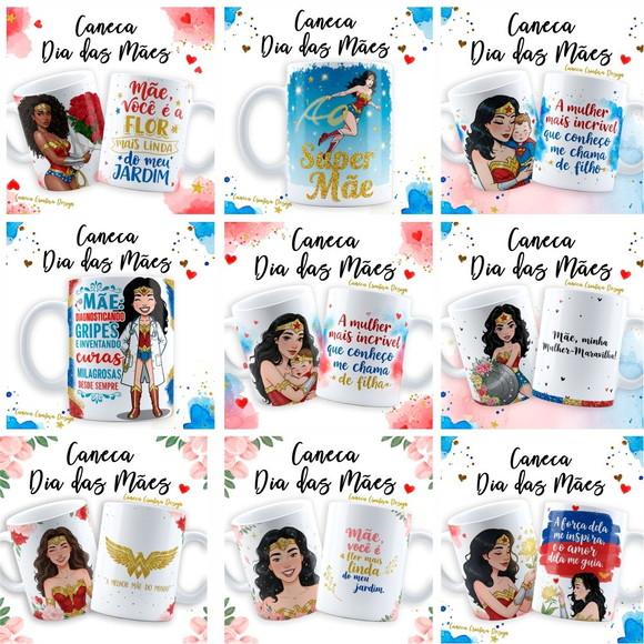 Arquivo Digital Arte para Caneca Dia das Mães Mãe Maravilha