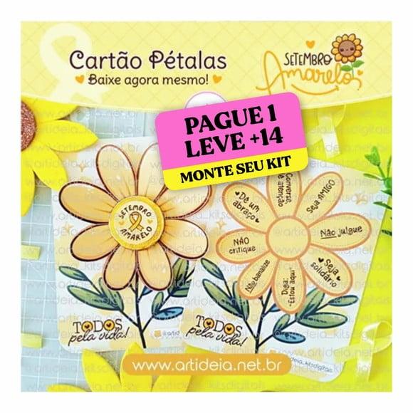 Arquivo Digital Cartão Pétala Setembro Amarelo