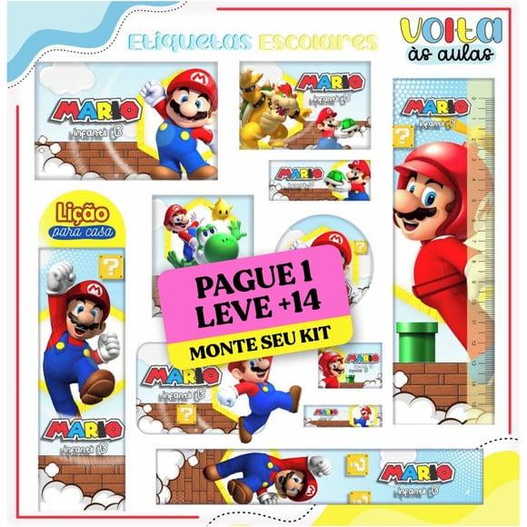 Arquivo Digital Etiqueta Escolar Super Mario 1