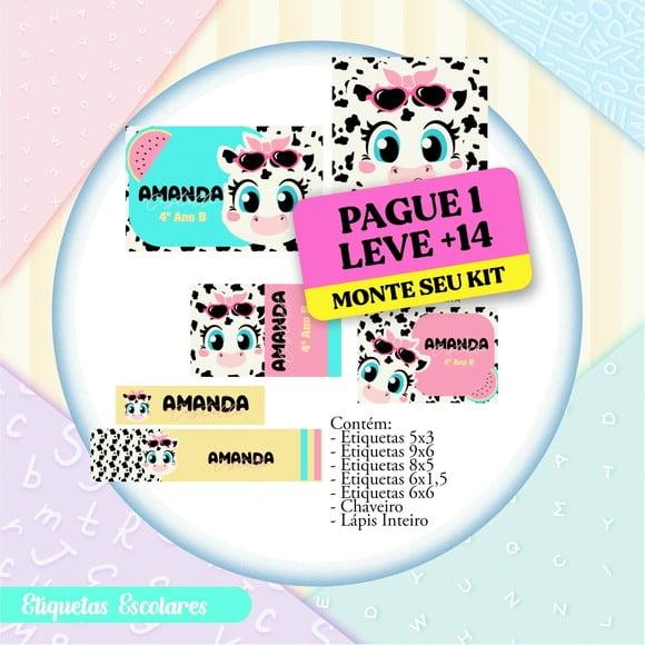Arquivo Digital Etiqueta Escolar Vaquinha Puket 2