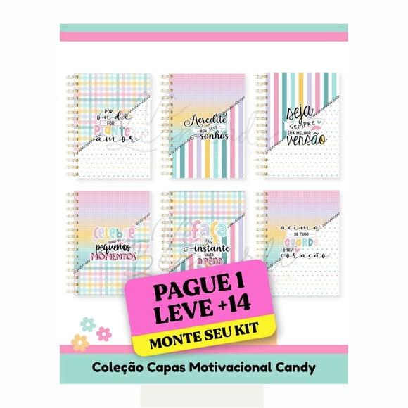 Arte Digital Capa Agenda Motivacional Candy Color