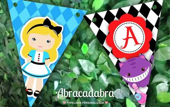 Bandeirola Digital Alice no País das Maravilhas
