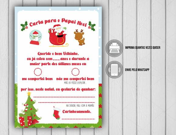 Cartinha Papai Noel Digital