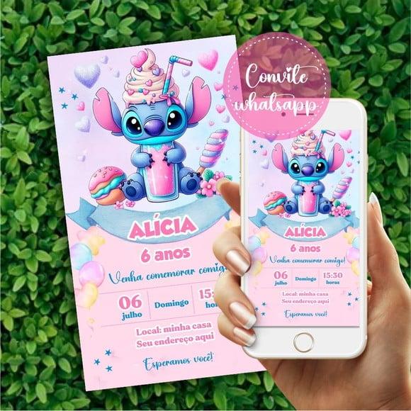 Convite Aniversário Stitch Doceria Digital 20