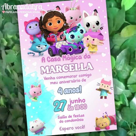 Convite Digital a Casa Mágica da Gabby