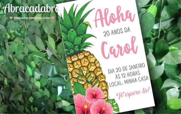 Convite Digital Aloha Tropical