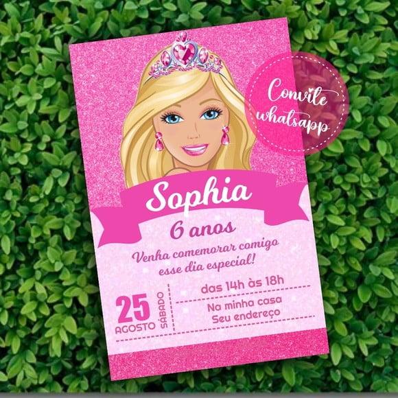 Convite Digital Barbie