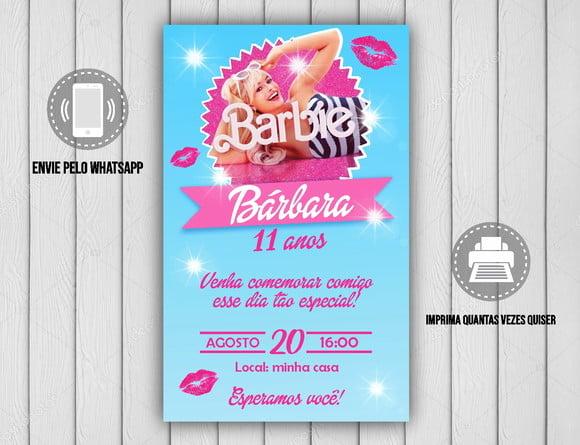 Convite Digital Barbie 12