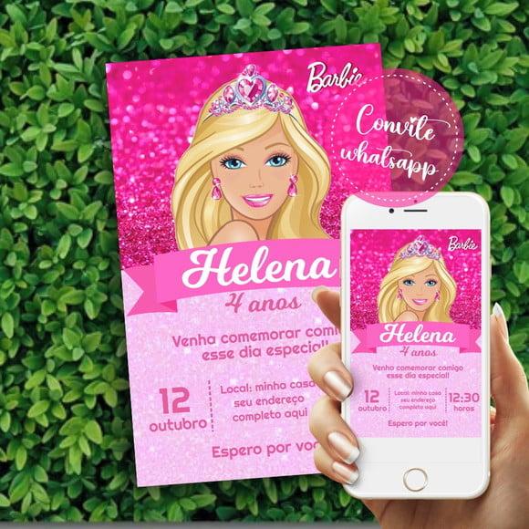 Convite Digital Barbie
