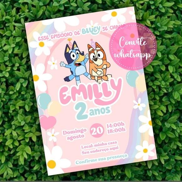 Convite Digital Bluey Menina 15