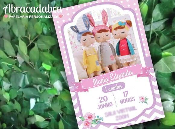 Convite Digital Boneca Metoo