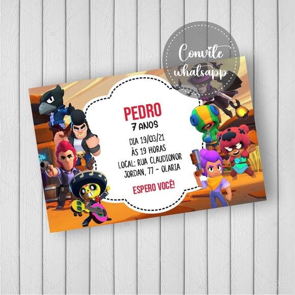 Convite Digital Brawl Stars