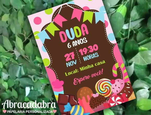 Convite Digital Candyland