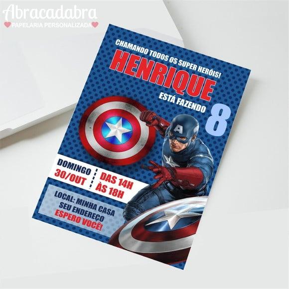Convite Digital Capitão América
