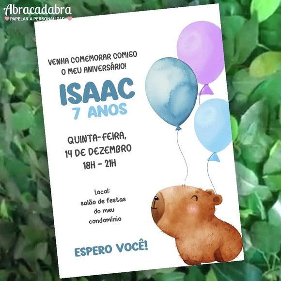 Convite Digital Capivara 10