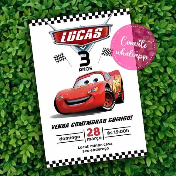 Convite Digital Carros Disney