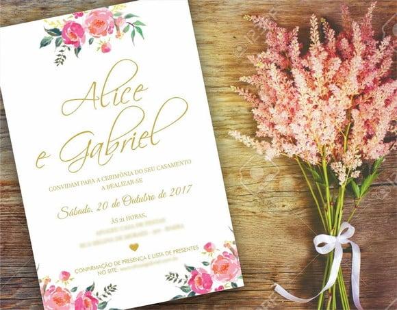 Convite Digital Casamento Floral
