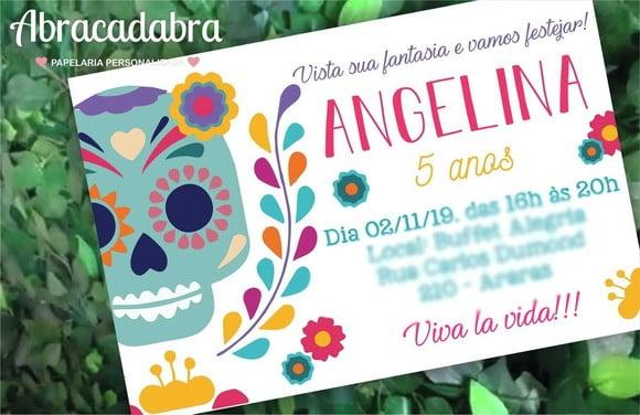 Convite Digital Caveira Mexicana